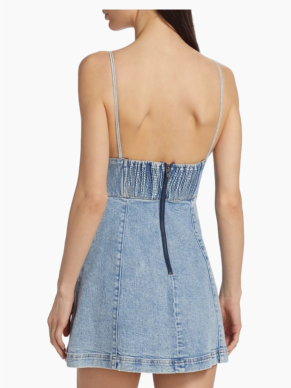Alice + Olivia Light Blue Denim Mini Dress - Picture 3 of 5